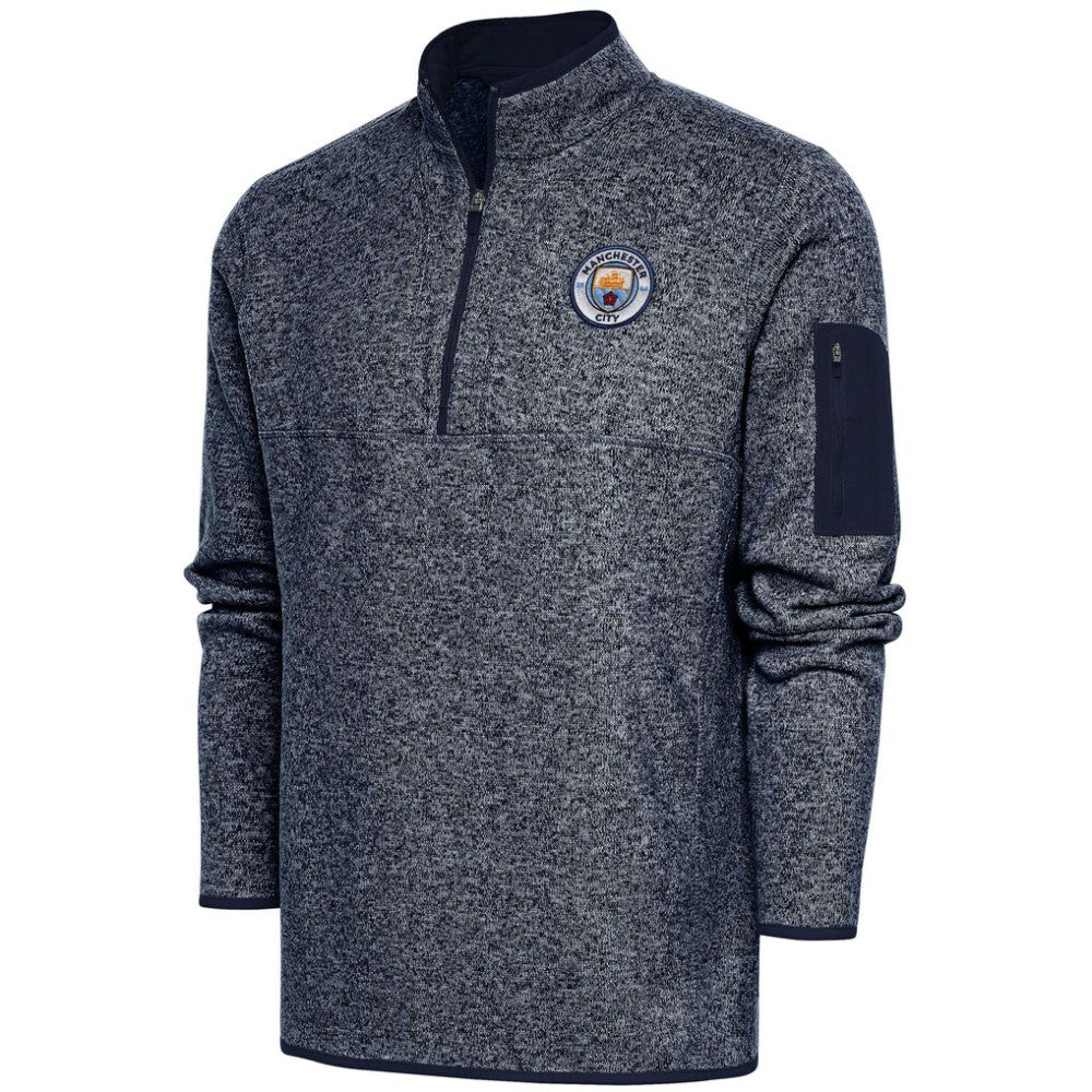 Manchester City Elevate Quarter-Zip Pullover - Heather Navy