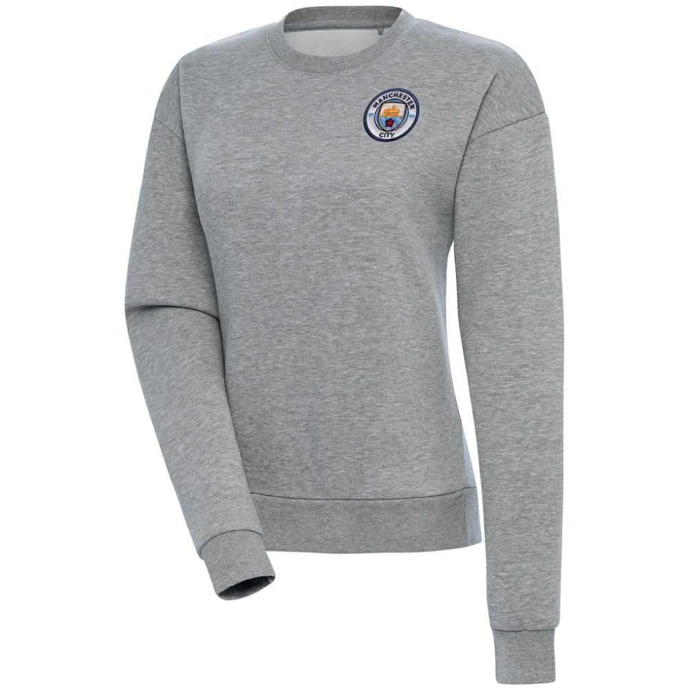 Manchester City Women's Takeover Crewneck Pullover Sweatshirt - Heather Gray