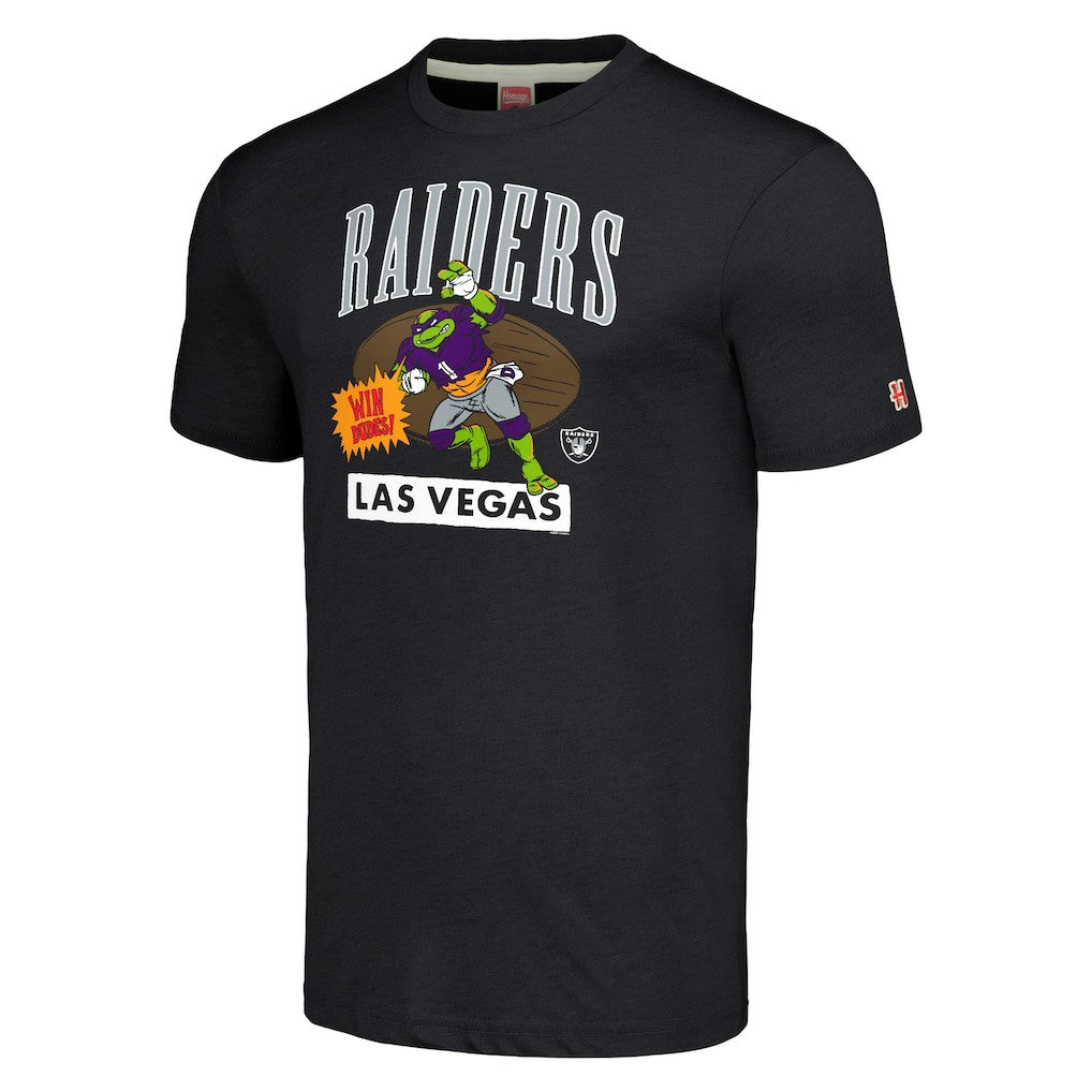 TMNT Donatello x Las Vegas Raiders Homage Tri-Blend T-Shirt Charcoal - NFL