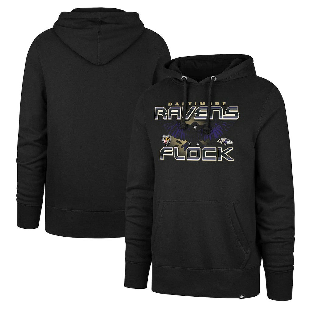 Baltimore Ravens '47 Ravens Flock Regional Headline Pullover Hoodie Black - 47 brand