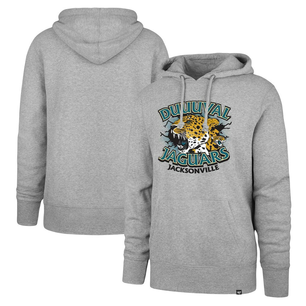Jacksonville Jaguars '47 DUUUVAL Regional Headline Pullover Hoodie Gray - 47 brand