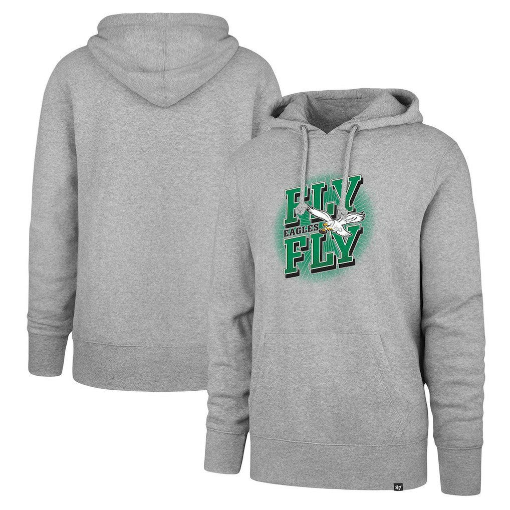 Philadelphia Eagles '47 Fly Eagles Fly Regional Headline Pullover Hoodie Gray - 47 brand