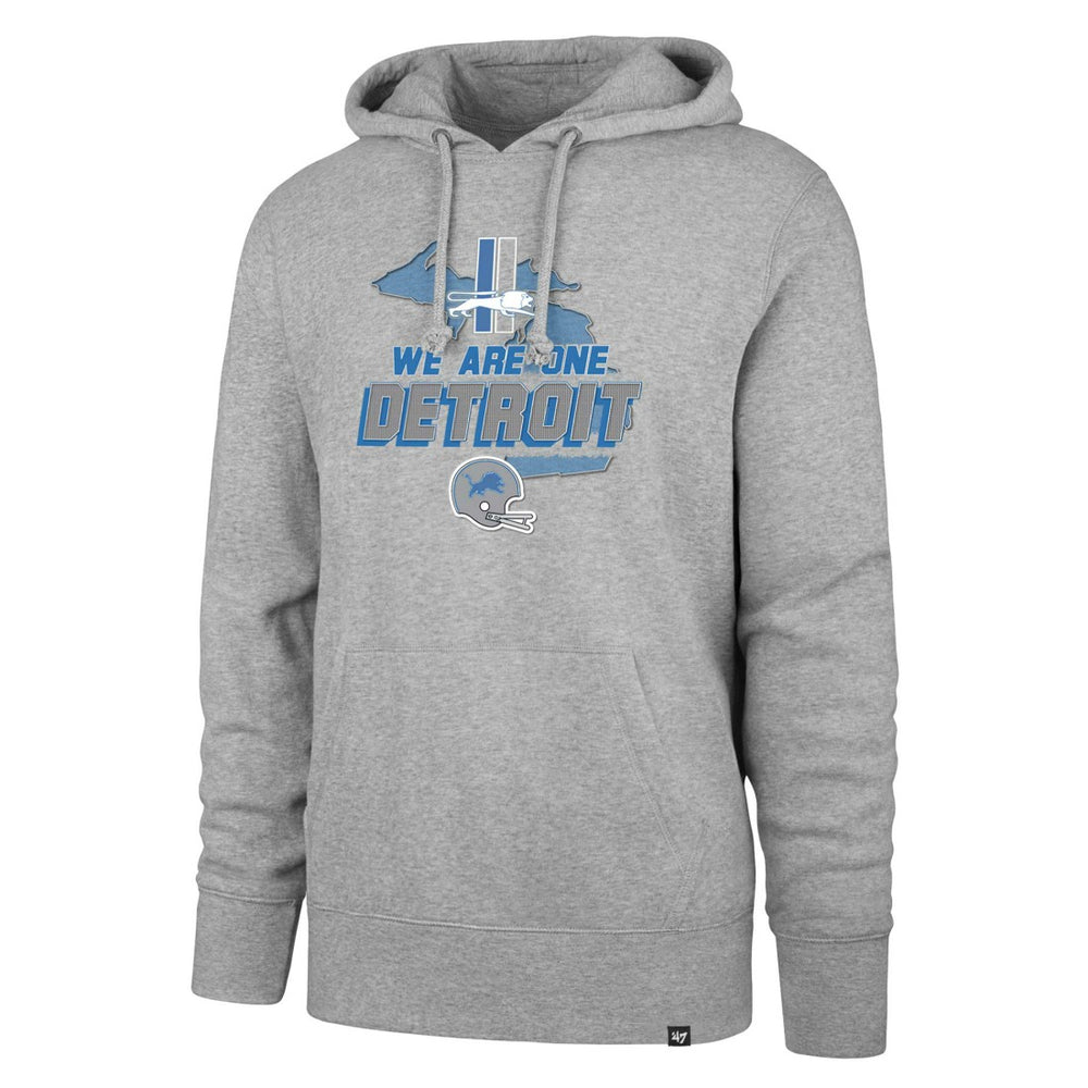 Detroit Lions '47 We Are One Regional Headline Pullover Hoodie Gray - 47 brand