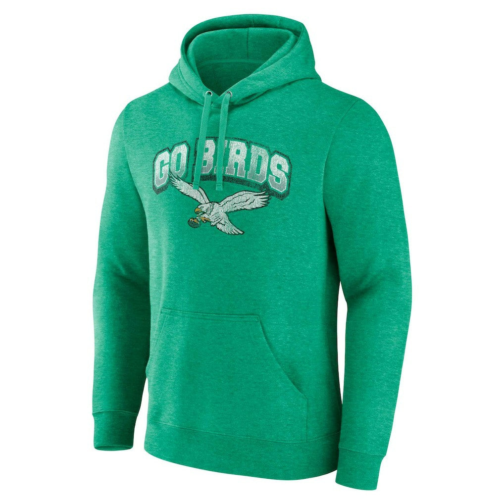 Philadelphia Eagles Gridiron Classics Go Birds Vintage Arch Pullover Hoodie Kelly Green - Fanatics