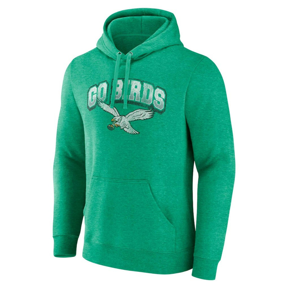 Philadelphia Eagles Gridiron Classics Go Birds Vintage Arch Pullover Hoodie Kelly Green - Fanatics