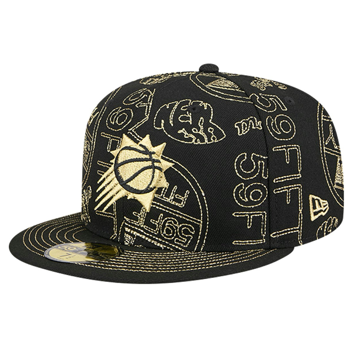New Era - Phoenix Suns 59FIFTY Day Allover Print Stencil Fitted Hat - Black