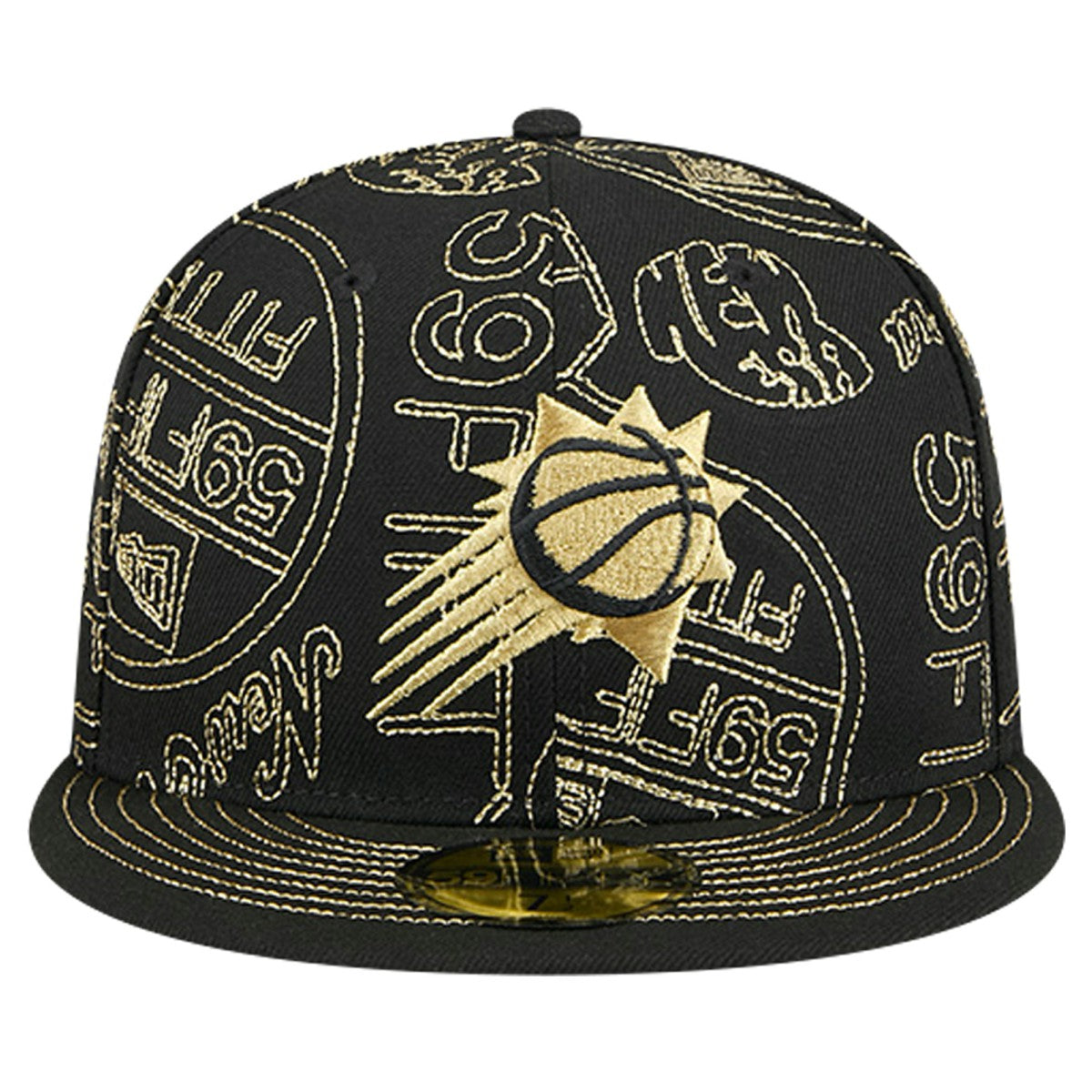 New Era - Phoenix Suns 59FIFTY Day Allover Print Stencil Fitted Hat - Black