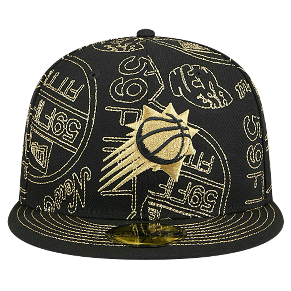 New Era - Phoenix Suns 59FIFTY Day Allover Print Stencil Fitted Hat - Black
