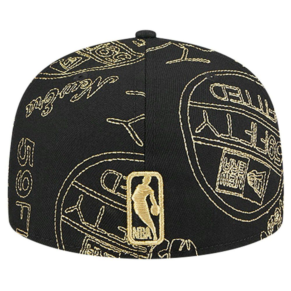 New Era - Phoenix Suns 59FIFTY Day Allover Print Stencil Fitted Hat - Black