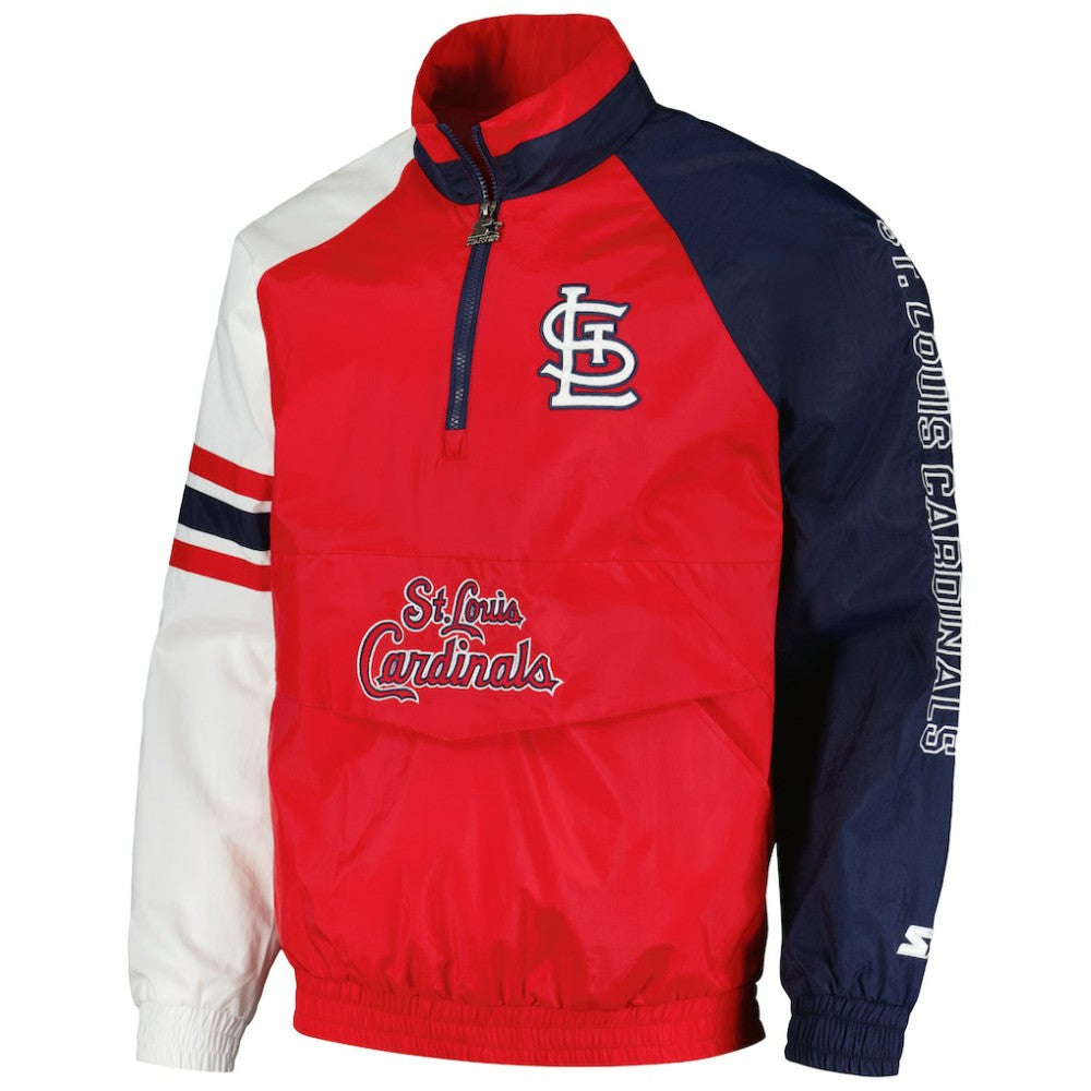 St. Louis Cardinals Starter Elite Raglan Half-Zip Jacket Sale