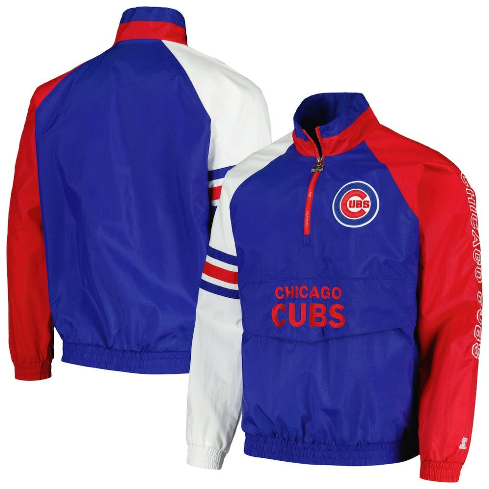 Chicago Cubs Starter Elite Raglan Half-Zip Jacket Near Me