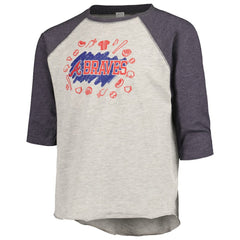 Atlanta Braves Soft as a Grape Youth Raglan 3/4 Sleeve T-Shirt Online