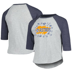 Houston Astros Soft as a Grape Youth Raglan 3/4 Sleeve T-Shirt Online