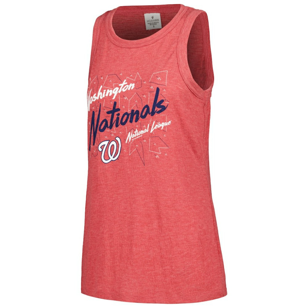 Washington Nationals Soft as a Grape Women's Gauze High Neck Tank Top Lifestyle