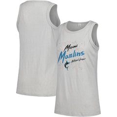 Miami Marlins Soft as a Grape Women's Gauze High Neck Tank Top Clearance