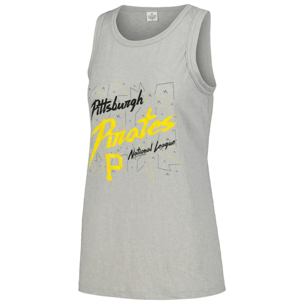 Pittsburgh Pirates Soft as a Grape Women's Gauze High Neck Tank Top Sale