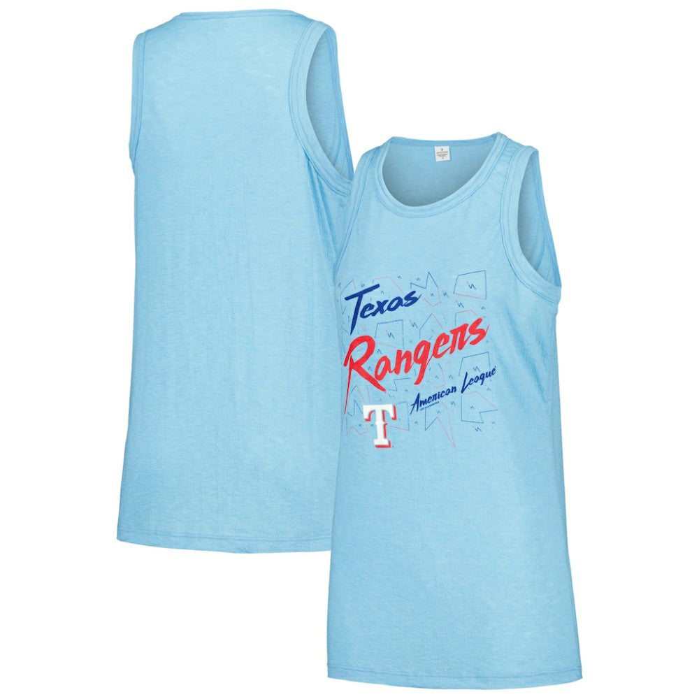 Texas Rangers Soft as a Grape Women's Gauze High Neck Tank Top Lifestyle