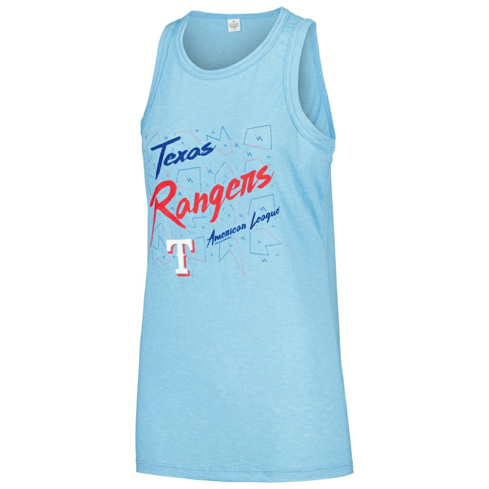 Texas Rangers Soft as a Grape Women's Gauze High Neck Tank Top Lifestyle