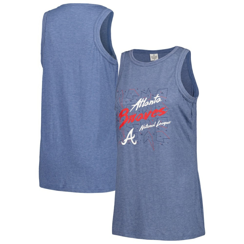 Atlanta Braves Soft as a Grape Women's Gauze High Neck Tank Top Lifestyle