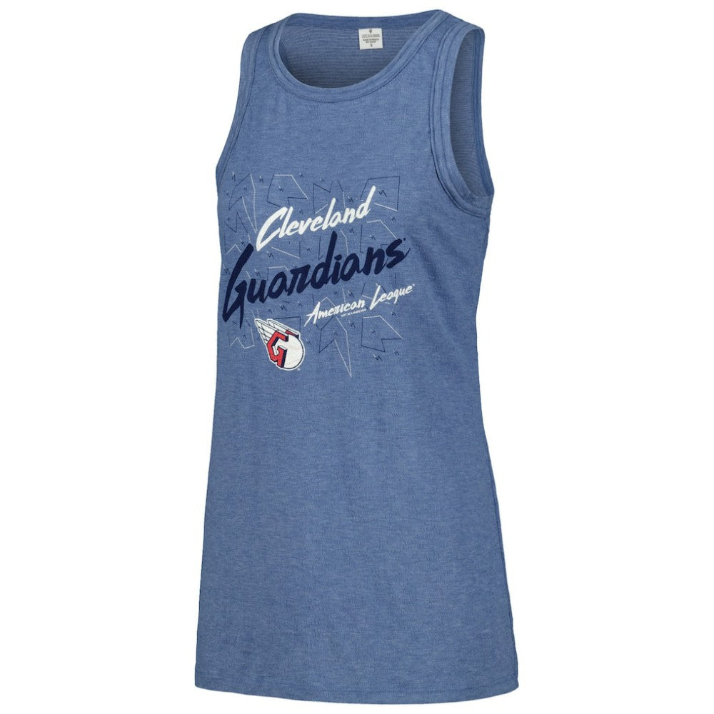 Cleveland Guardians Soft as a Grape Women's Gauze High Neck Tank Top Online