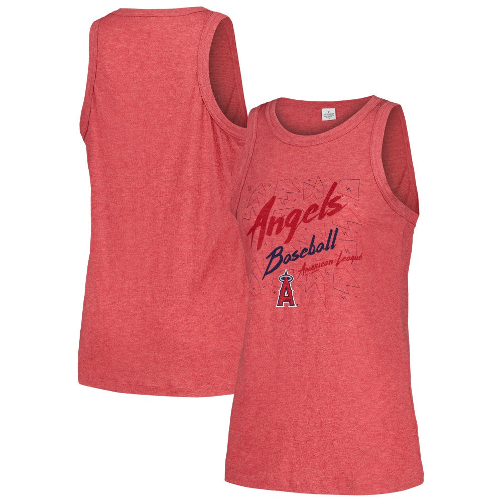 Los Angeles Angels Soft as a Grape Women's Gauze High Neck Tank Top discount