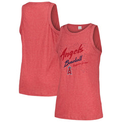 Los Angeles Angels Soft as a Grape Women's Gauze High Neck Tank Top discount