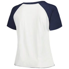 Tampa Bay Rays Soft as a Grape Women's Plus Size Baseball Raglan T-Shirt for sale