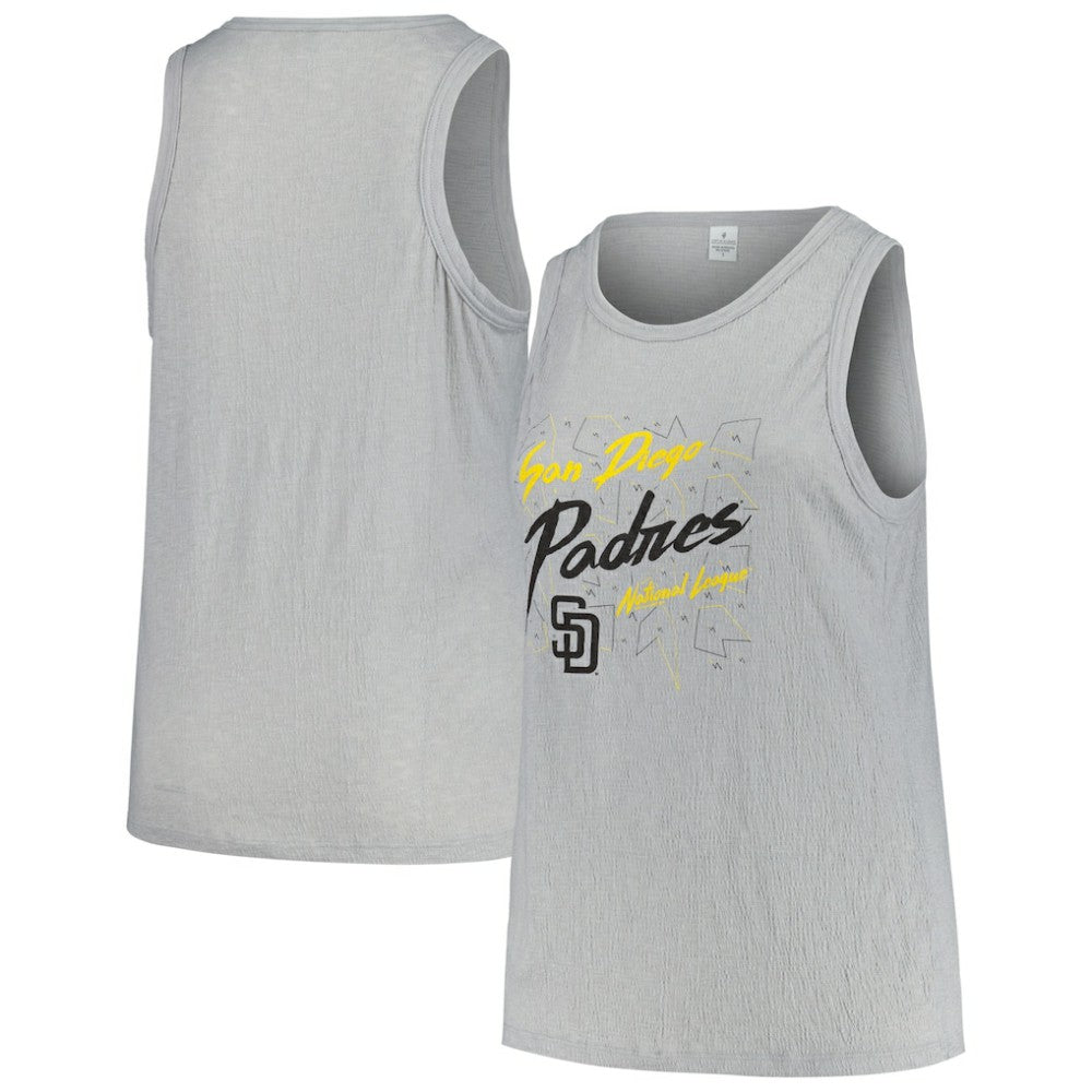 San Diego Padres Soft as a Grape Women's Plus Size Curvy High Neck Tri-Blend Tank Top discount