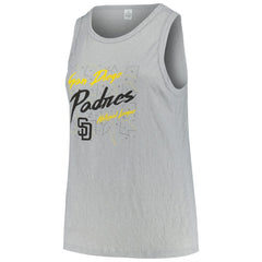San Diego Padres Soft as a Grape Women's Plus Size Curvy High Neck Tri-Blend Tank Top discount