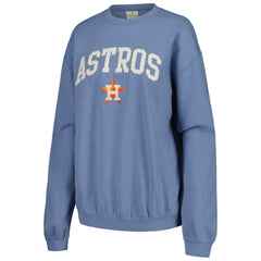 Houston Astros Soft as a Grape Women's Pigment Dye Pullover Sweatshirt Near Me
