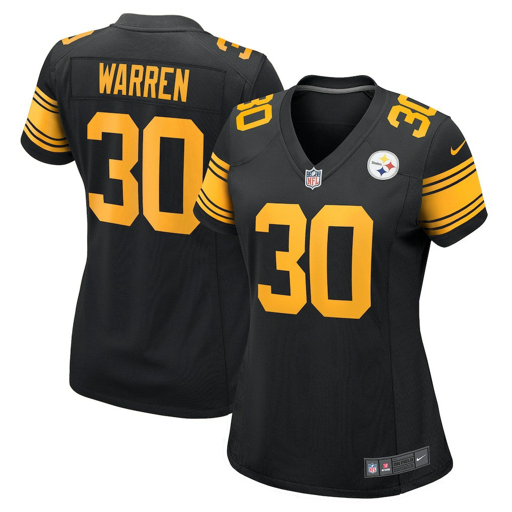 Jaylen Warren Pittsburgh Steelers Women's Alternate Game Jersey Black - Nike