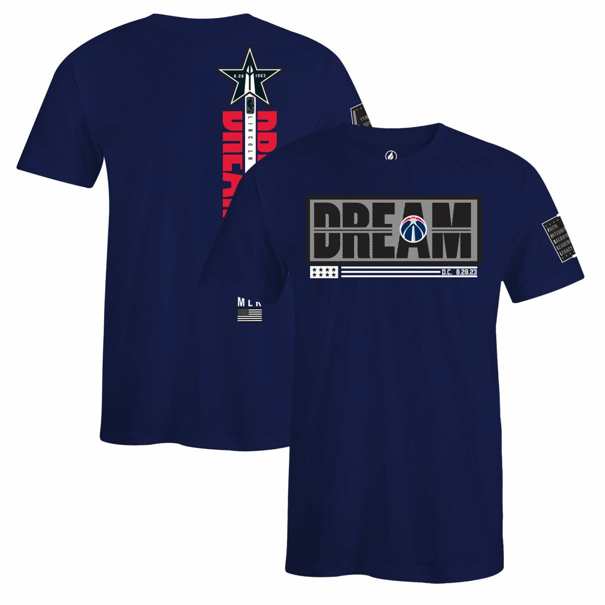 NBA - Washington Wizards FISLL x Black History Collection Unisex T-Shirt - Navy