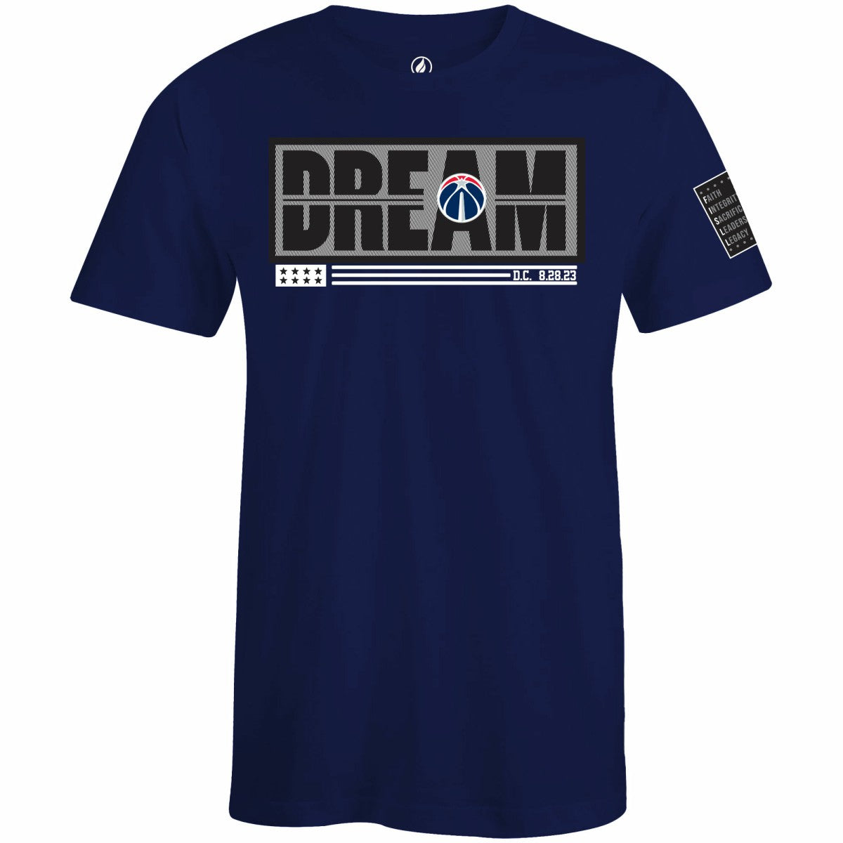 NBA - Washington Wizards FISLL x Black History Collection Unisex T-Shirt - Navy