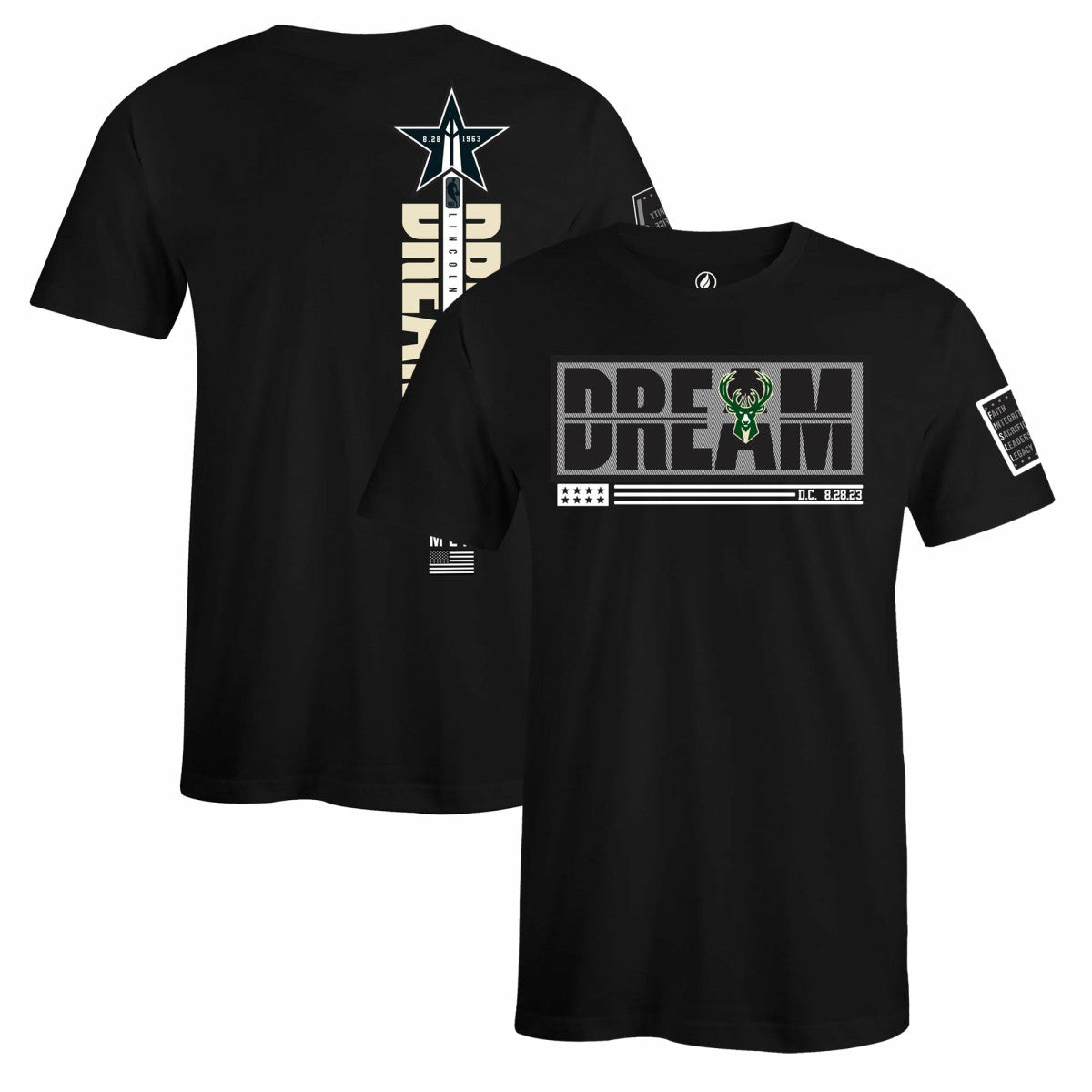 NBA - Milwaukee Bucks FISLL x Black History Collection Unisex T-Shirt - Green