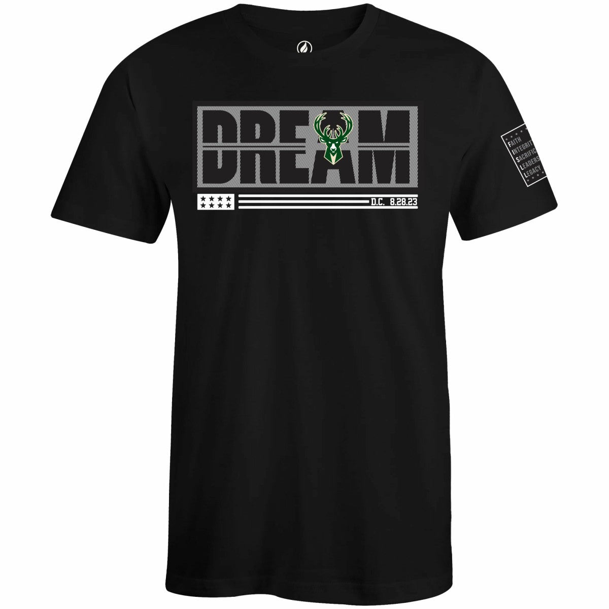 NBA - Milwaukee Bucks FISLL x Black History Collection Unisex T-Shirt - Green