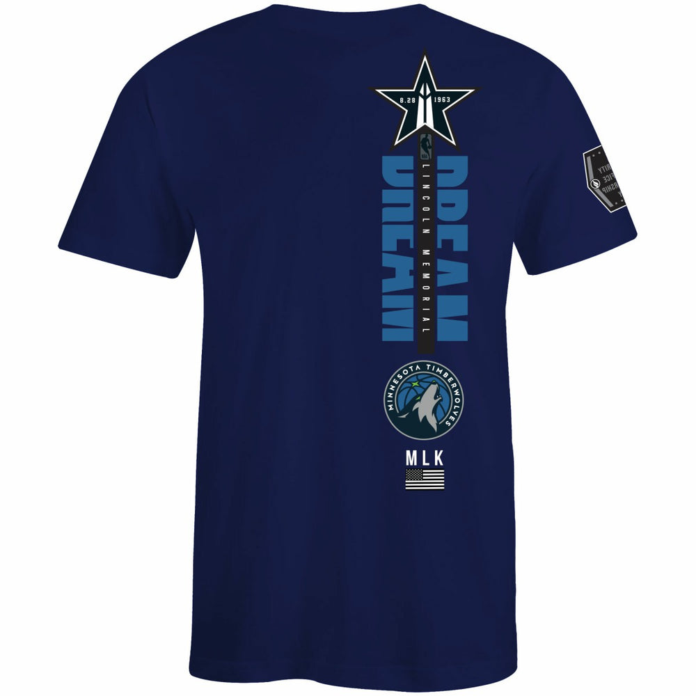 NBA - Minnesota Timberwolves FISLL x Black History Collection Unisex T-Shirt - Navy