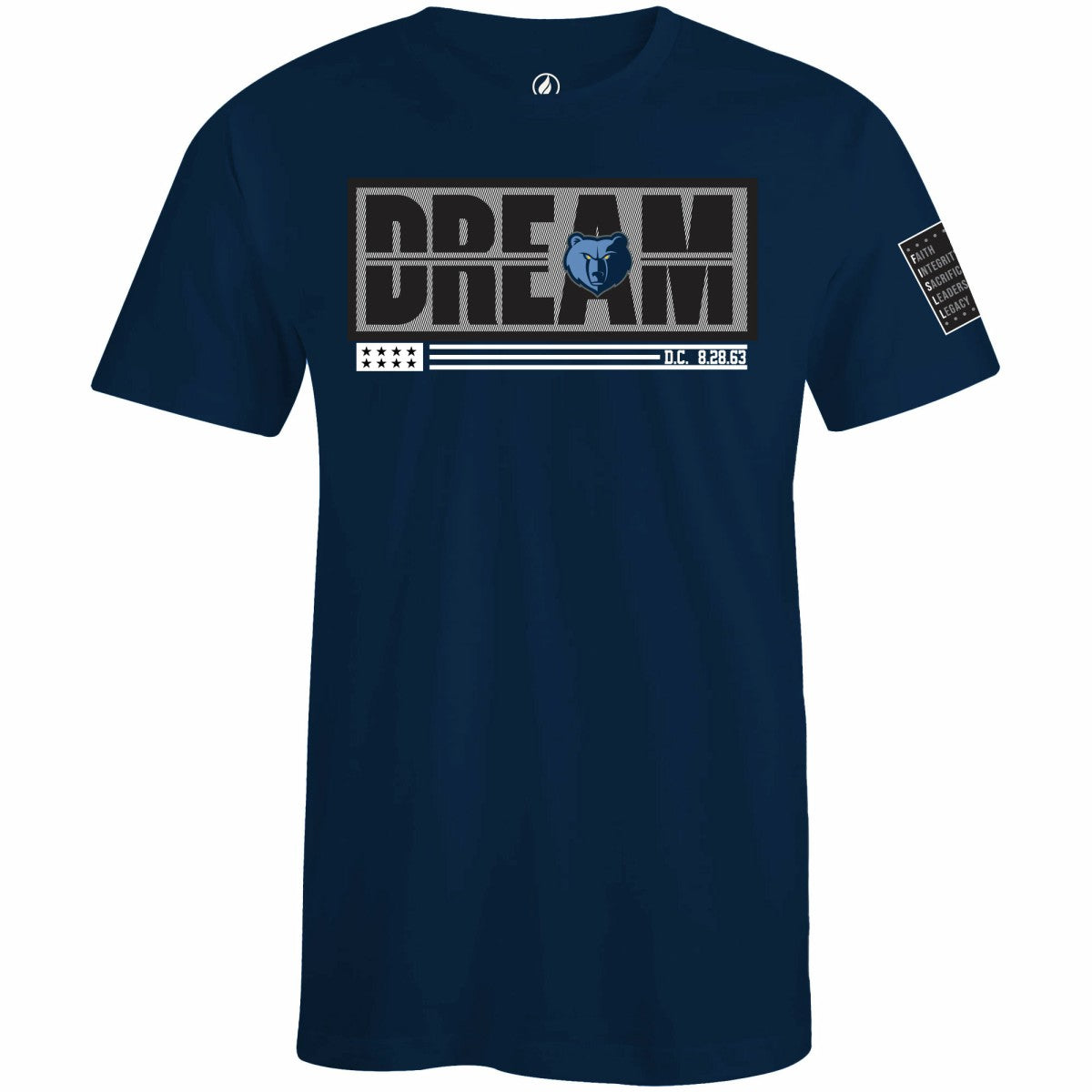 NBA - Memphis Grizzlies FISLL x Black History Collection Unisex T-Shirt - Navy