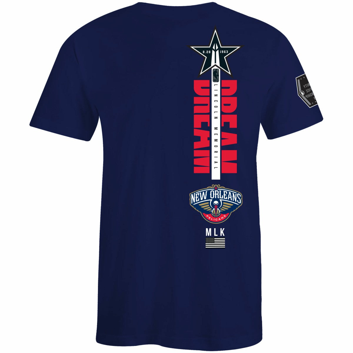 NBA - New Orleans Pelicans FISLL x Black History Collection Unisex T-Shirt - Navy