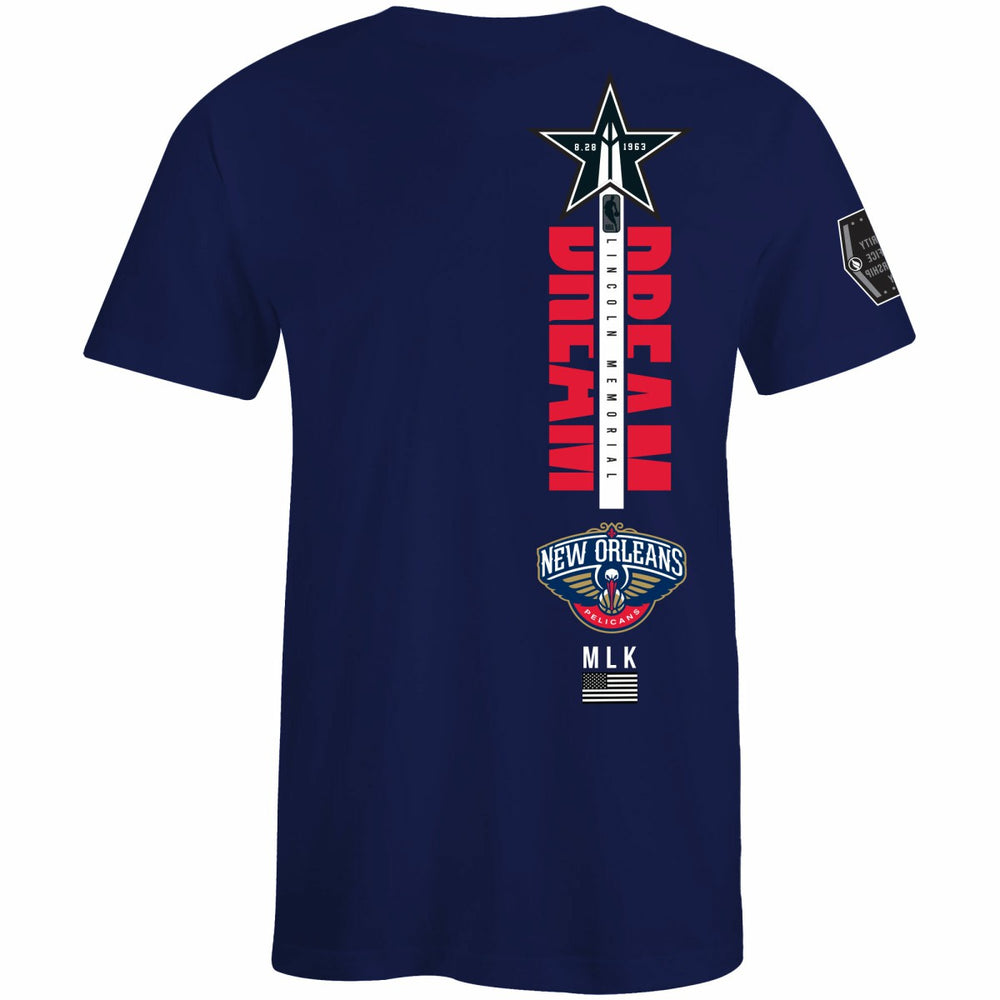 NBA - New Orleans Pelicans FISLL x Black History Collection Unisex T-Shirt - Navy