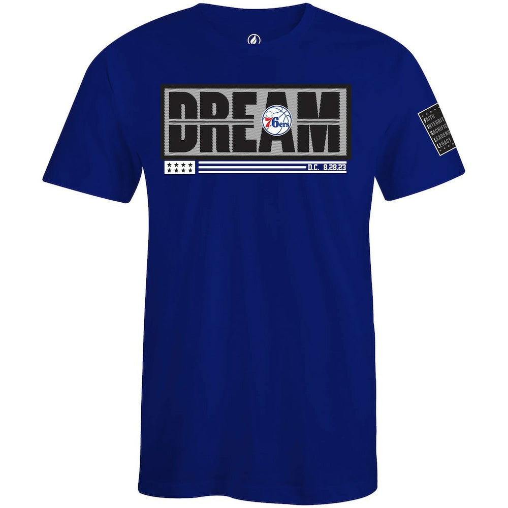 NBA - Philadelphia 76ers FISLL x Black History Collection Unisex T-Shirt - Blue