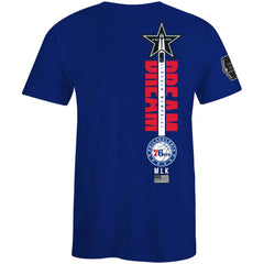 NBA - Philadelphia 76ers FISLL x Black History Collection Unisex T-Shirt - Blue