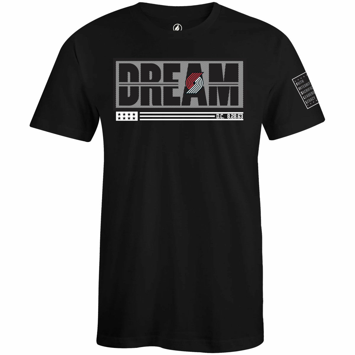 NBA - Portland Trail Blazers FISLL x Black History Collection Unisex T-Shirt - Black