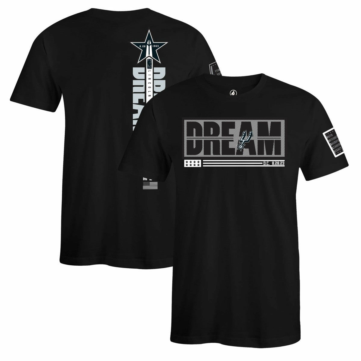 NBA - San Antonio Spurs FISLL x Black History Collection Unisex T-Shirt - Black