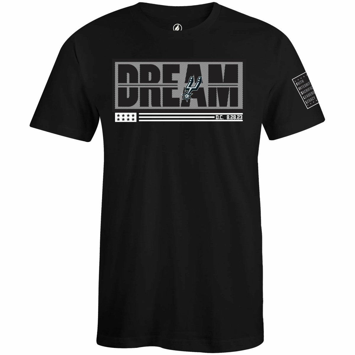 NBA - San Antonio Spurs FISLL x Black History Collection Unisex T-Shirt - Black