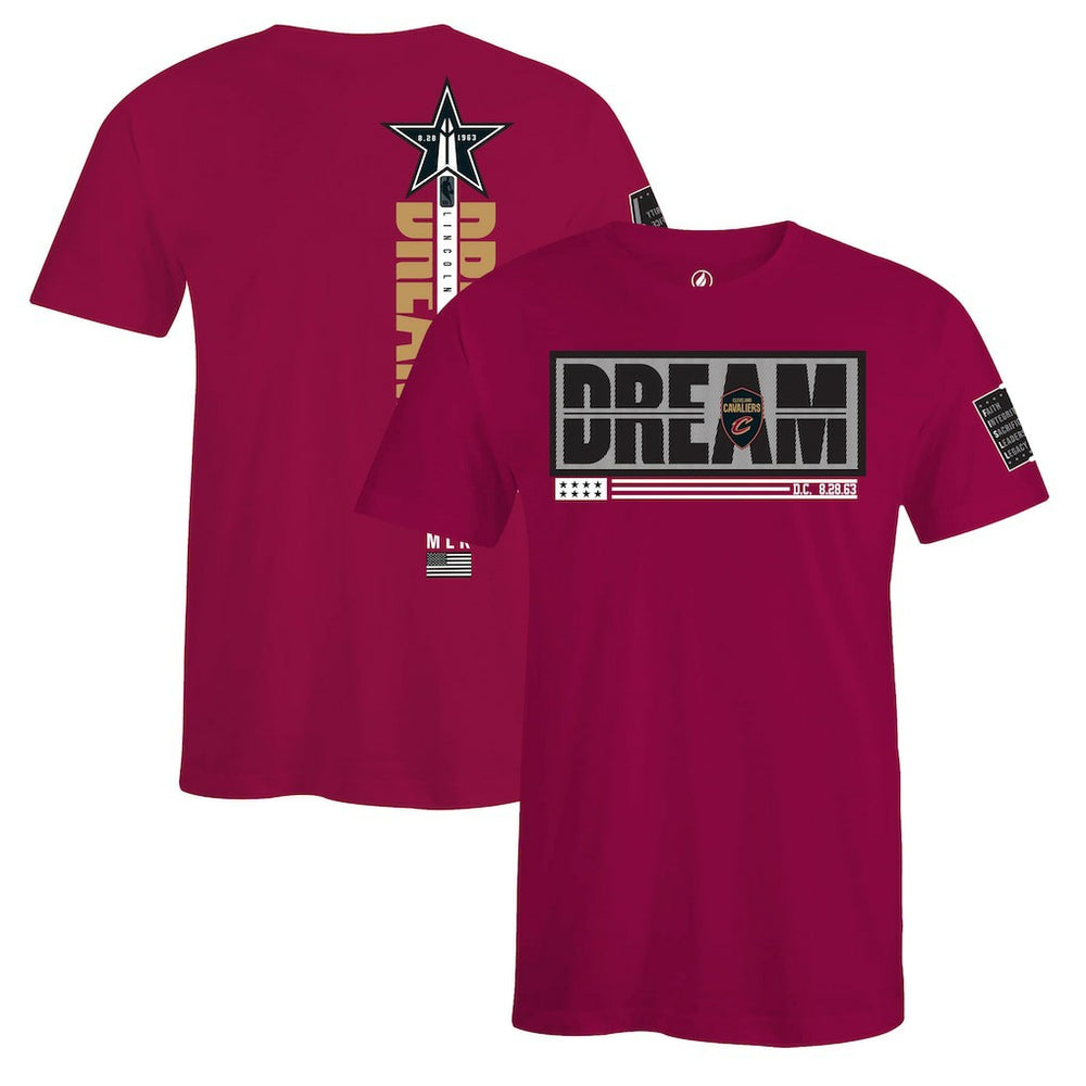 NBA - Cleveland Cavaliers FISLL x Black History Collection Unisex T-Shirt - Wine