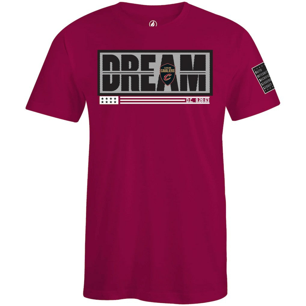 NBA - Cleveland Cavaliers FISLL x Black History Collection Unisex T-Shirt - Wine