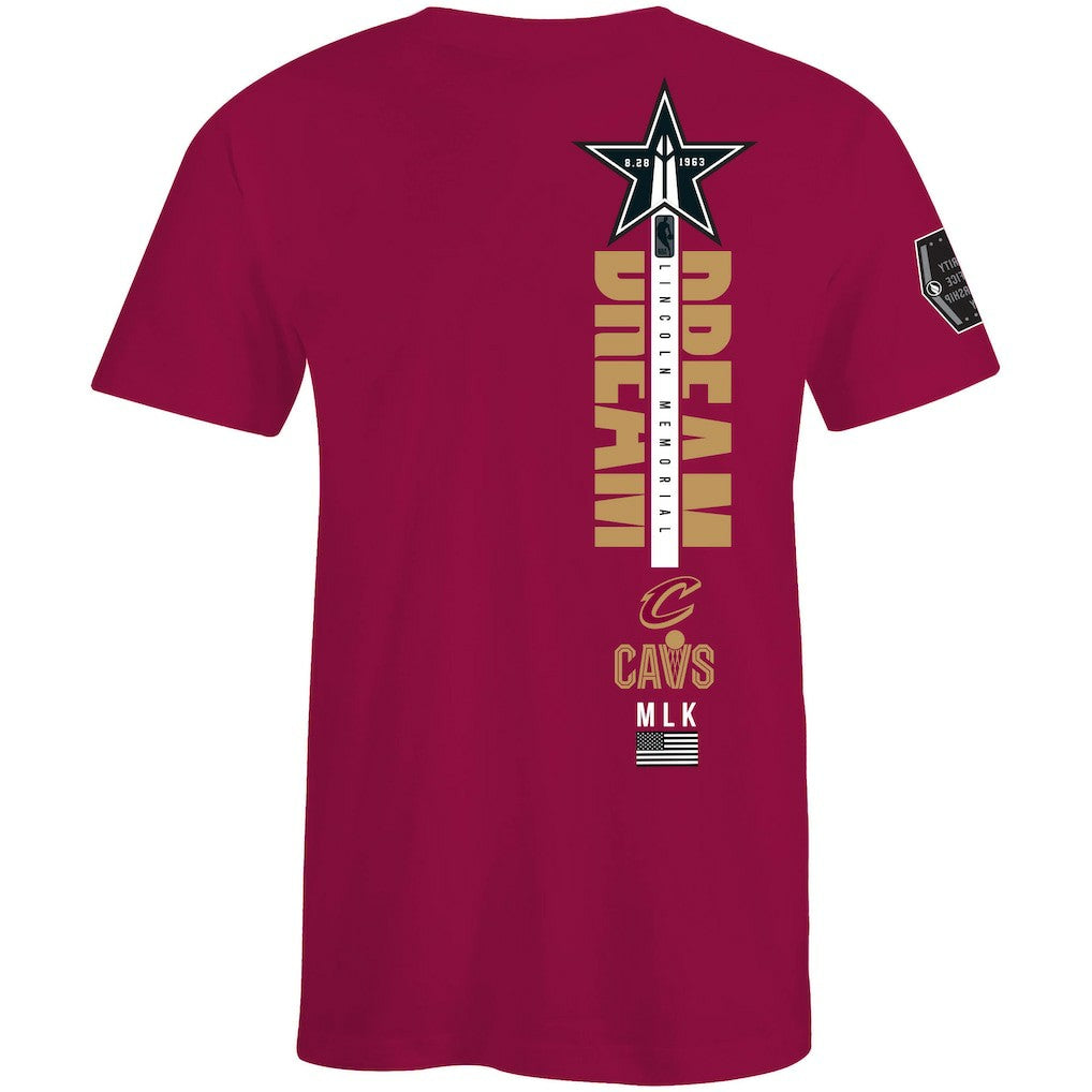 NBA - Cleveland Cavaliers FISLL x Black History Collection Unisex T-Shirt - Wine