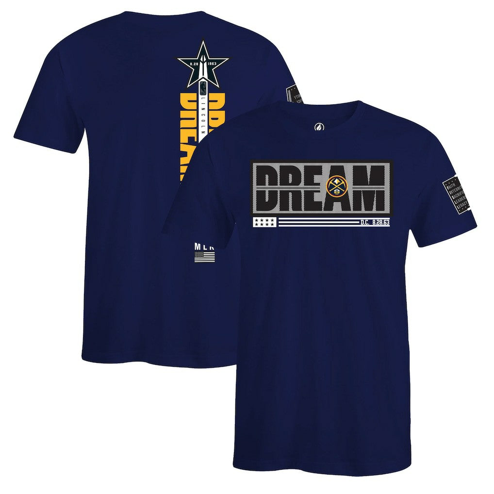NBA - Denver Nuggets FISLL x Black History Collection Unisex T-Shirt - Blue