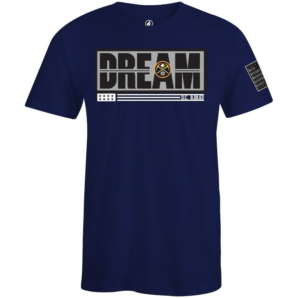 NBA - Denver Nuggets FISLL x Black History Collection Unisex T-Shirt - Blue