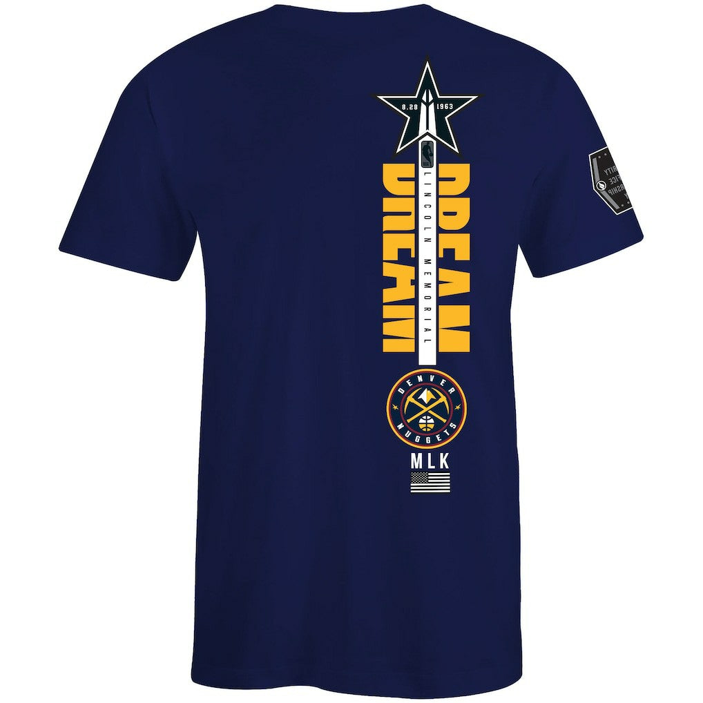 NBA - Denver Nuggets FISLL x Black History Collection Unisex T-Shirt - Blue